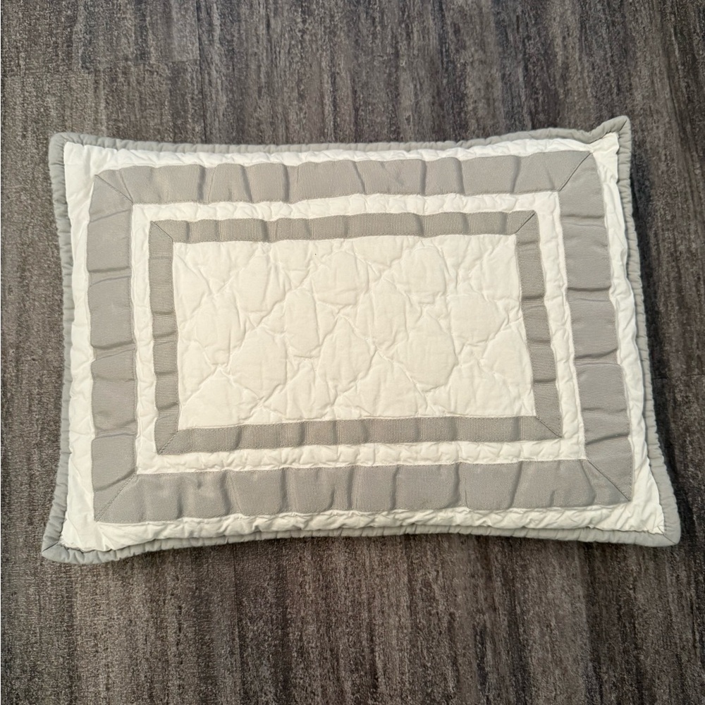 Pottery Barn Kids grey / white decorative pillow